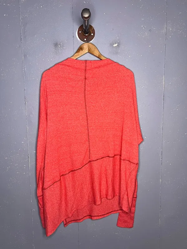 We The Free Cherry Londontown Asymmetrical Top Free People Women’s M - Image 6