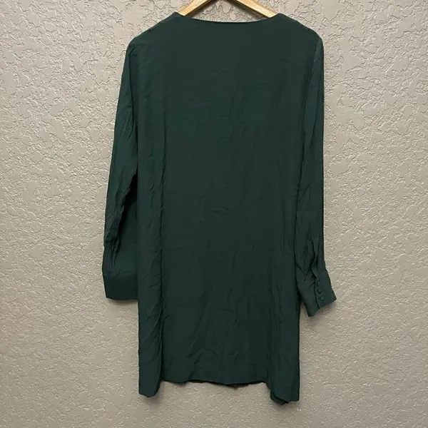 Madewell Long Sleeve Novel Dress Smokey Spruce - Image 3