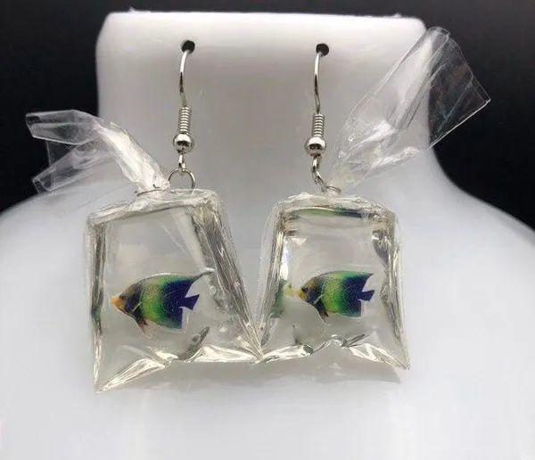 Handmade Tropical Fish Earrings - Image 2