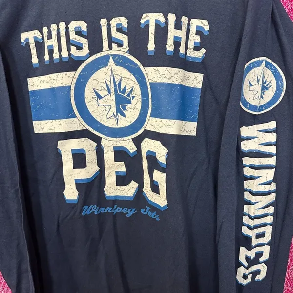 Urban Outfitters Winnipeg Jets This Is The Peg NHL Team Logo Long Sleeve L - Image 2