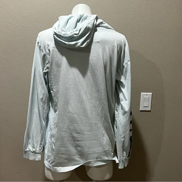 Pink Victoria’s Secret light blue hooded t-shirt - Image 5