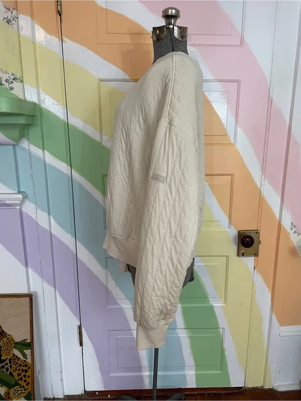 PrAna Cedar and Sage Organic Pullover Quilted Sweatshirt in Canvas Sz XL 🧡🎀 - Image 4