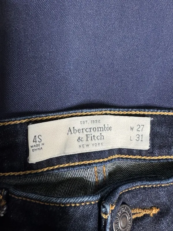 Abercrombie & Fitch The A&F Boot Jeans 4S W27 L31 Dark Wash Y2K Bootcut - Image 3