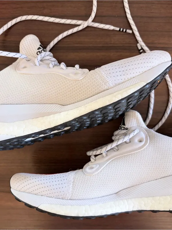 Adidas Solar HU x “Human Made” Love sneakers. White w/ Red “Human Made” Heart. - Image 5