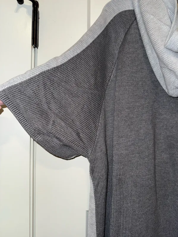 Lululemon Opened Up Poncho Sweater Grey with Dark Gray - Image 5