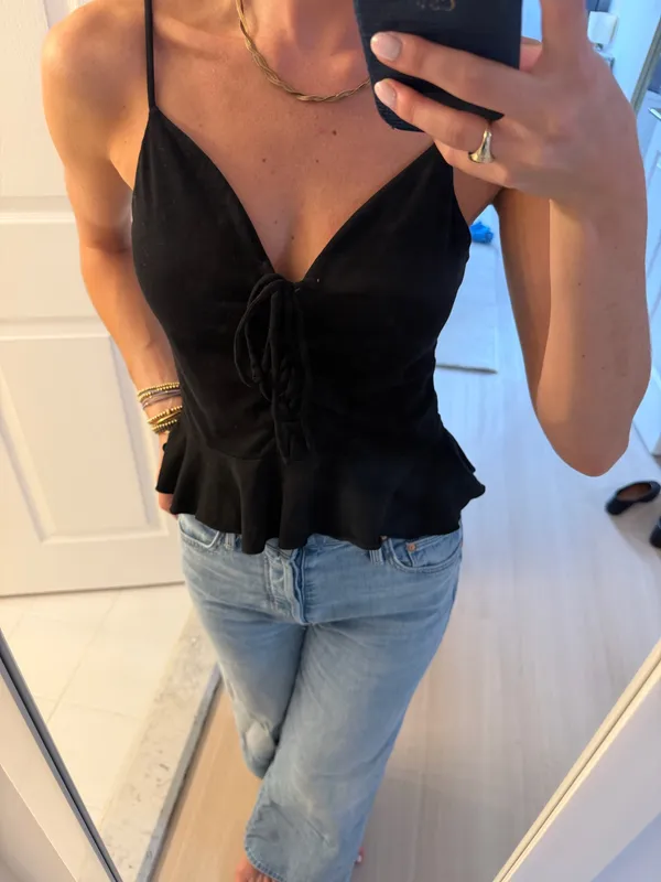 Free People Black Tank Top XS - Image 2