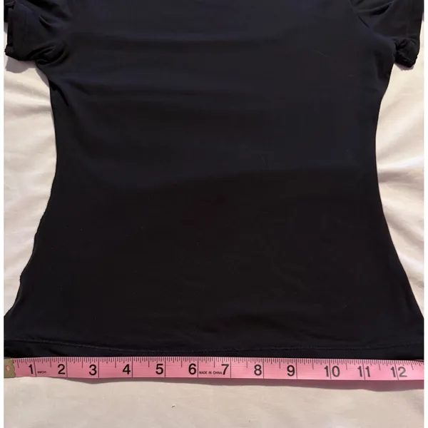 SUUKSESS Womens Black Short Sleeve Crew Neck Athletic Compression Top Size XS - Image 4