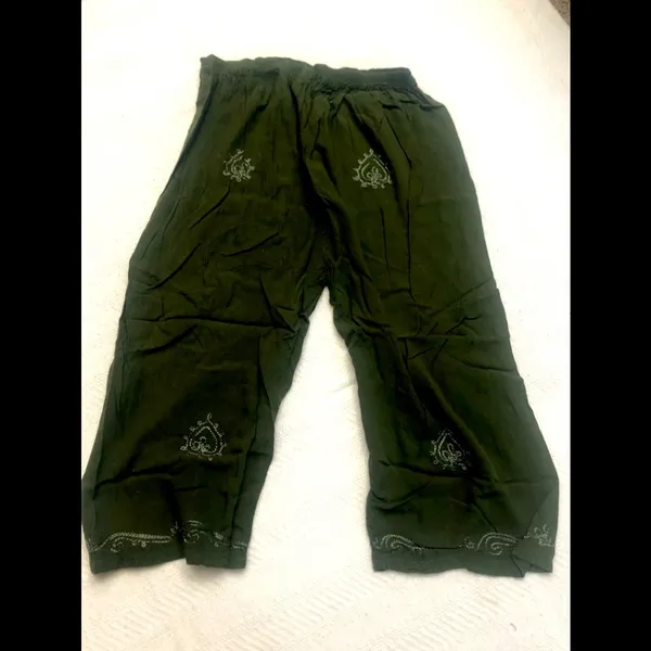 INDO cropped pants, ever green super soft Size XL - Image 3
