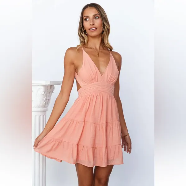 Hello Molly Love Never Stops Peach Dress - Image 2