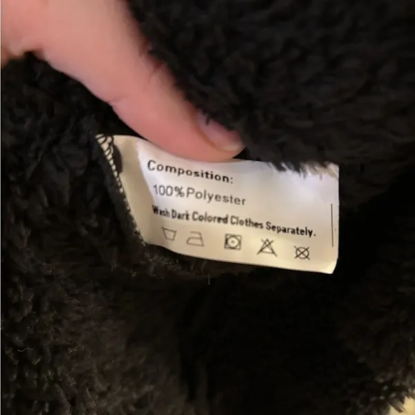 Sherpa Hoodie Black - Image 5