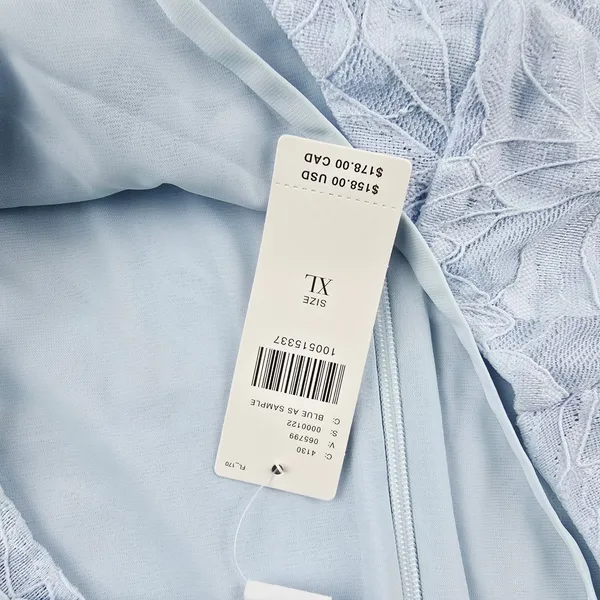 Anthropologie‎ Mare Mare NWT Light Blue Lace Mini Dress XL Sleeveless XL - Image 8