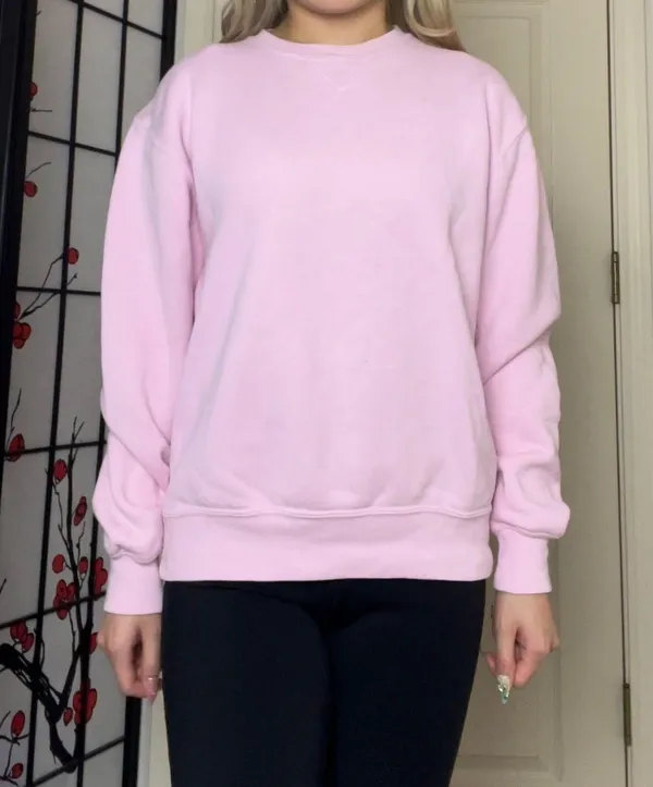 Basic Pink Crewneck Pullover Sweatshirt | Gear For Sports Big Cotton - Image 4