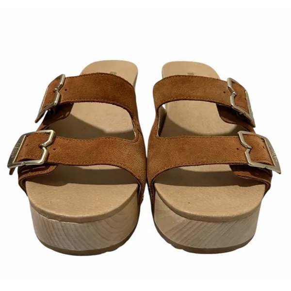 Dr.‎ Scholl's Original Vibe Clogs Suede Leather Honey Women's Size 9M - Image 3