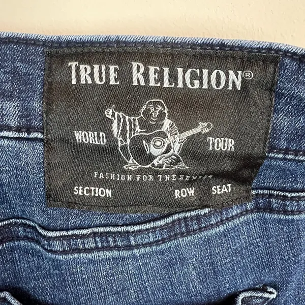 True Religion Jeans Womens 30 Becca Mid Rise Bootcut Dark Wash Stretch‎ Denim - Image 7