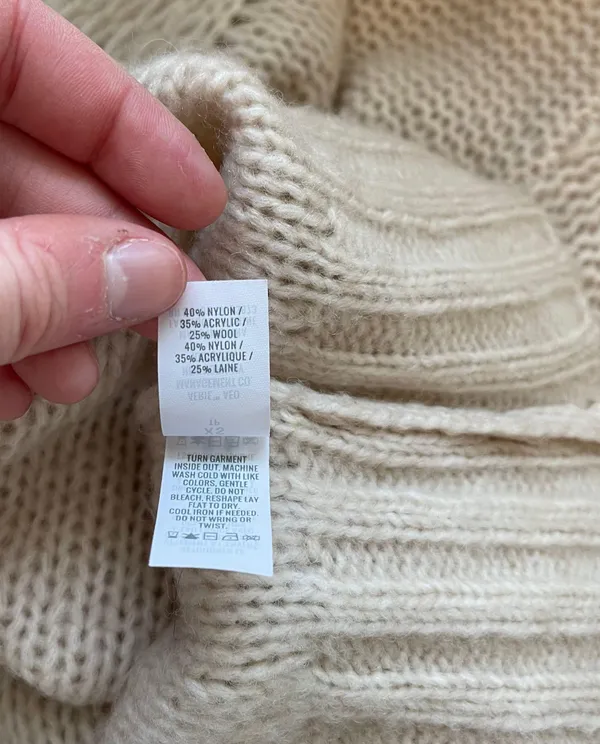 Aerie Cream Soft Chunky Knit Oversized Pullover Sweater - Image 10