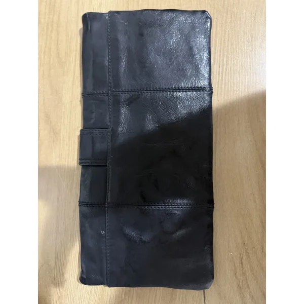 Lulu Townsend Evening Purse Bag Clutch Black Leather M - Image 6