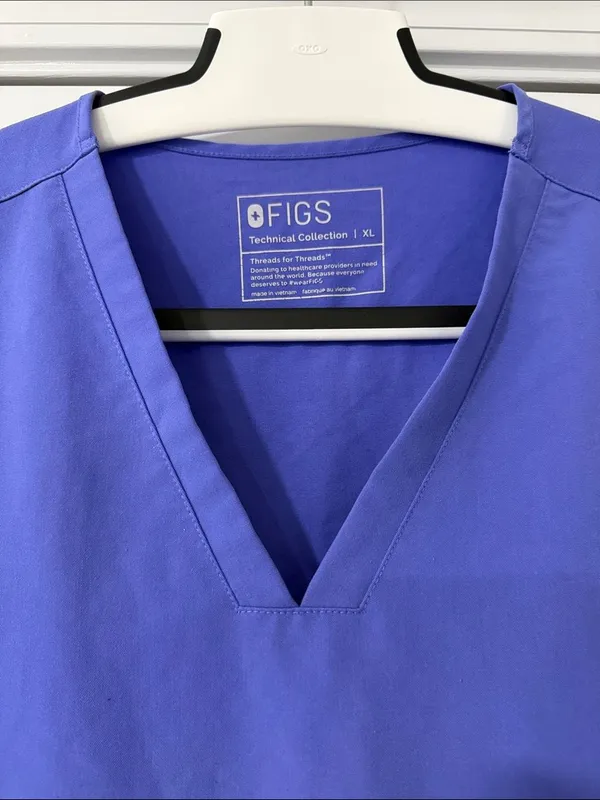 Figs Scrubs Top Casma Three-Pocket Womens Sz XL Lavender Dew Medical Nurse - Image 2