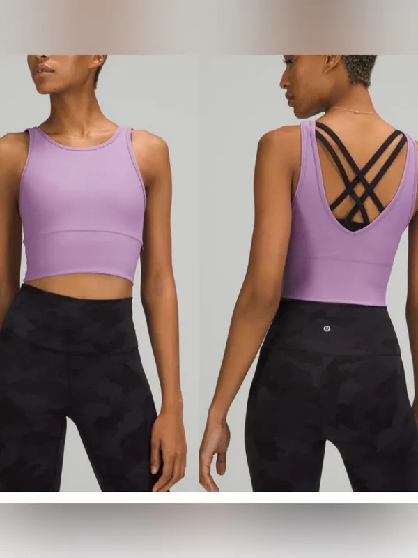 Lululemon Power Pivot Tank Top *Rib Wisteria Purple - Image 2