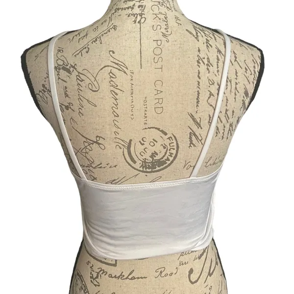 White Yoga Fitness Gym Tank Bra Size Large NEW - Image 2
