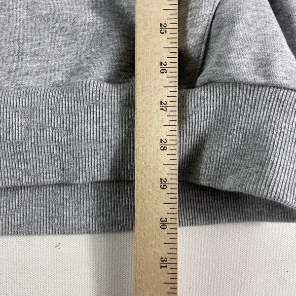 Gentle Herd Hoodie Women's XL Grey Oversized Full Zip Cotton Blend Sweatshirt - Image 4