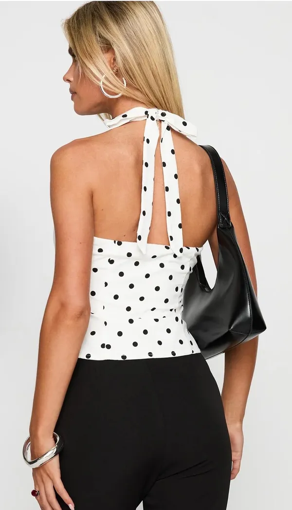 Princess Polly polka dot halter top - Image 2