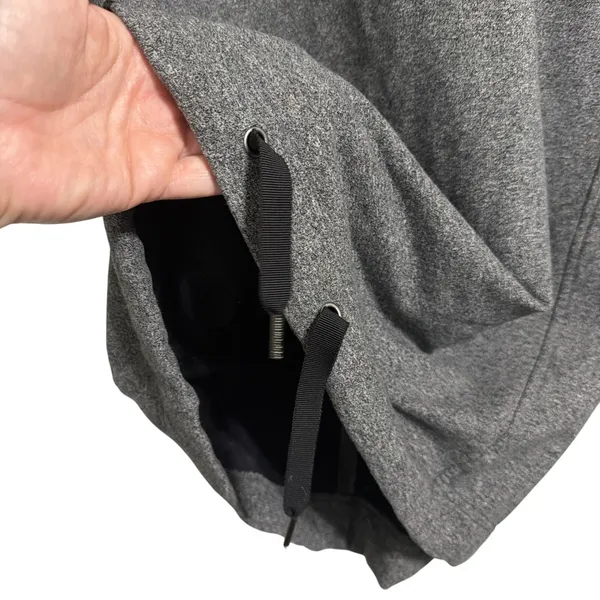 Lululemon Women Heathered Gray‎ Short Sleeve Sweatshirt Drawstring Hem Top Large - Image 7