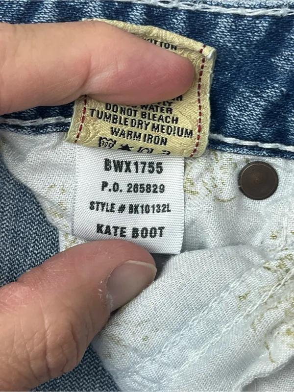 BKE Kate Boot Womens Medium Wash Stretch Bootcut Distressed Denim Jeans 30x33.5 - Image 13