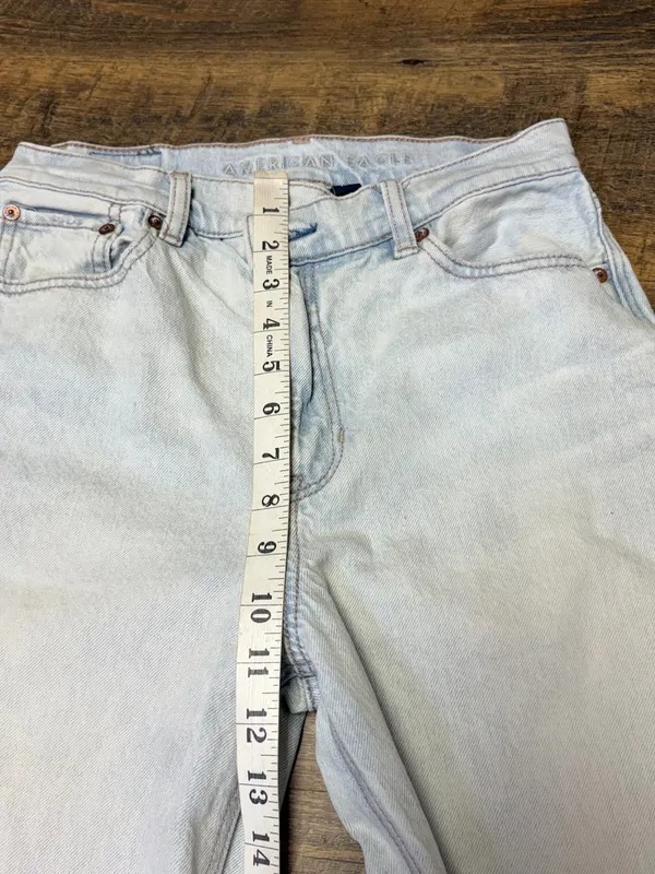 American Eagle Highest Rise Baggy Straight Jeans Crossover Strigid Womens 2 - Image 6