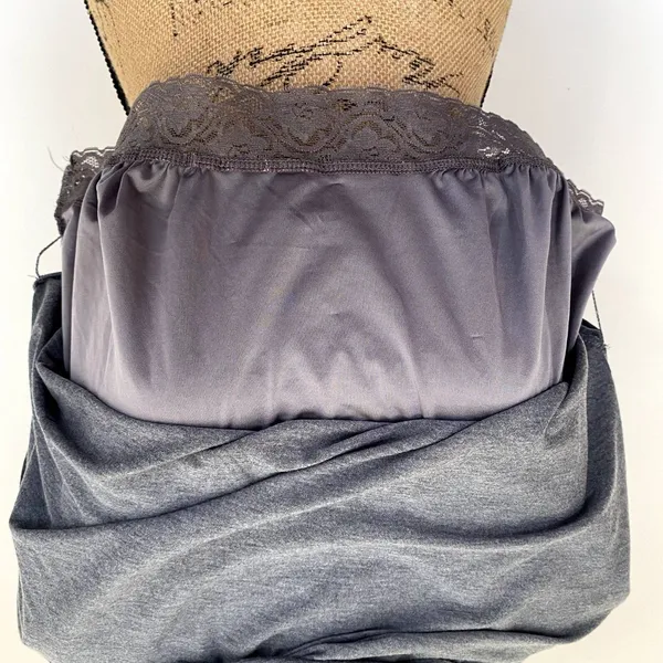Nottibianche Lyocell Stretch Sleep Tank With Shelf Bra Dark‎ Gray Size Large - Image 3