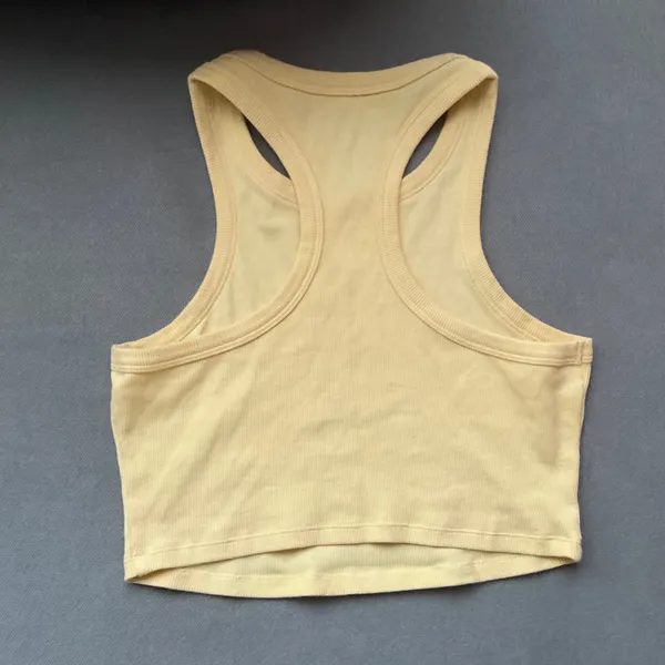 Alo Yoga Aspire Tank Warm Butter/White S - Image 4
