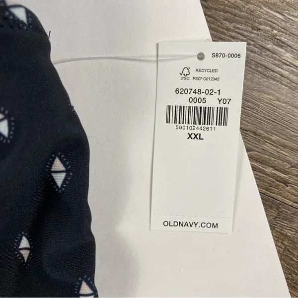 Old Navy One Piece Swimsuit Women 2x Black With Details Cutout Tie One Piece - Image 5