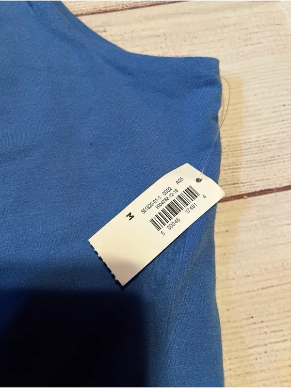 New Old Navy Women's Scoop Neck Blue A-Line Dress M - Image 3