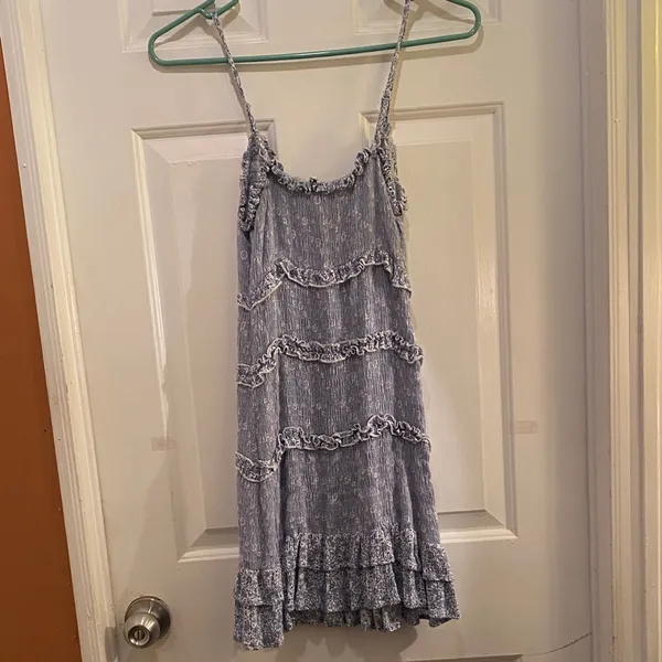 Sim & Sam Blue Ruffled Mini Dress - Image 6