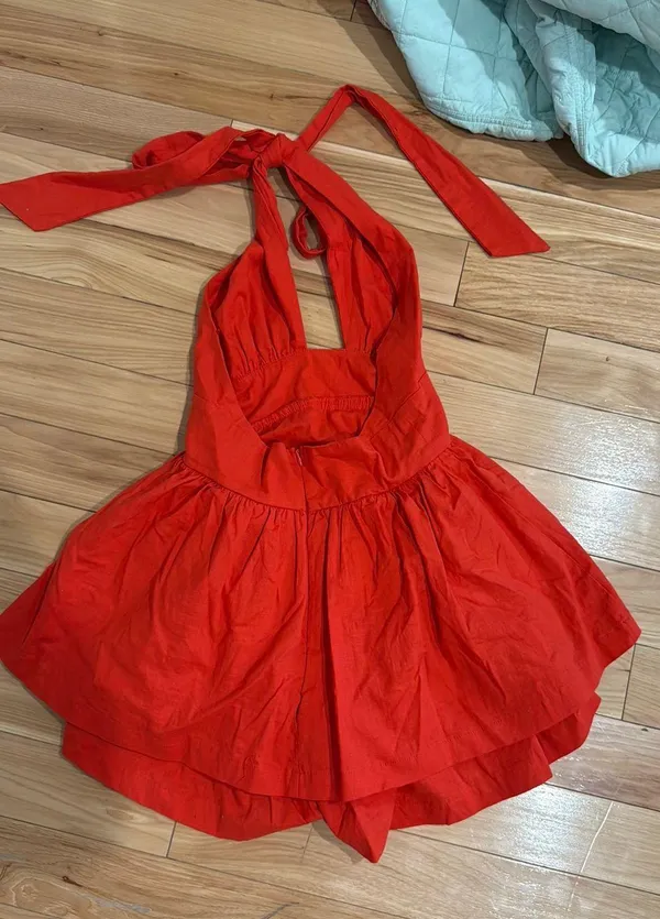 Idem Ditto Romper Denim Red/Orange - Image 2