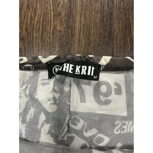 THE‎ KRIPT Ruched Graphic Mesh Mini Skirt - Image 4