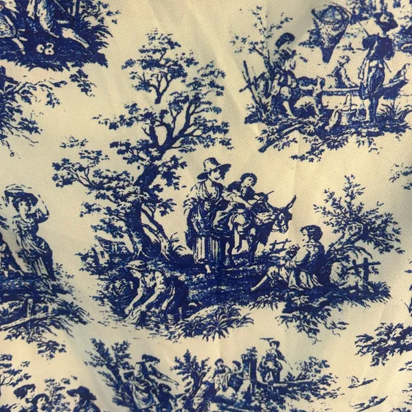 New Missguided White Dress with Blue Toile Print | Size Medium - Image 5