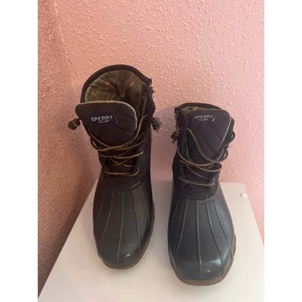 Sperry Women's 8.5 Saltwater Duck Boot Black - Image 3