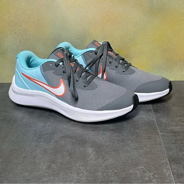 Nike Star Runner 3 Women's Gray/Aqua Sneakers Size 5.5 - Image 2