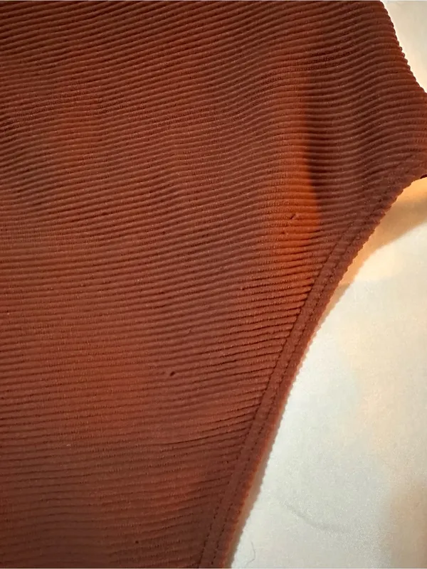Billabong Chocolate Brown Ribbed One-Piece Swimsuit - Image 4