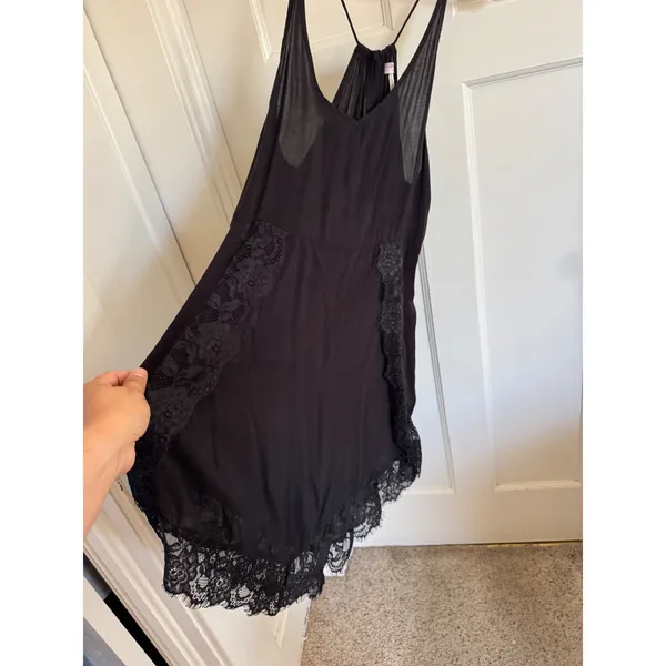 Free People black Eyelashes slip‎ dress size medium - Image 3