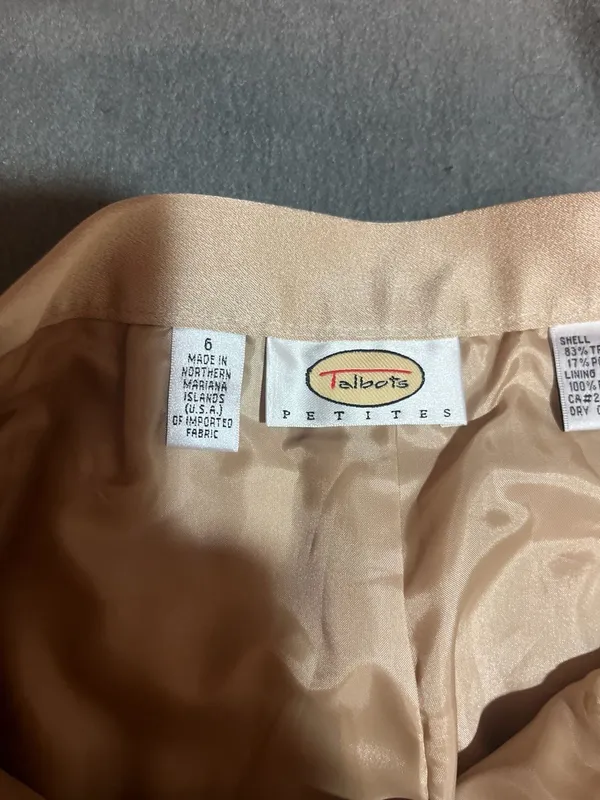 Talbots Petites Champagne Satin Wide Leg Dress Pants Size 6P - Image 2
