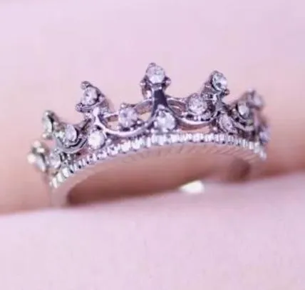 Silver Princess Crown Ring - Image 5