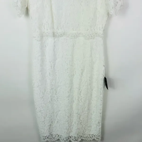 LULU'S Devotion White Lace Short‎ Sleeve Midi Dress Size Large NWT - Image 7
