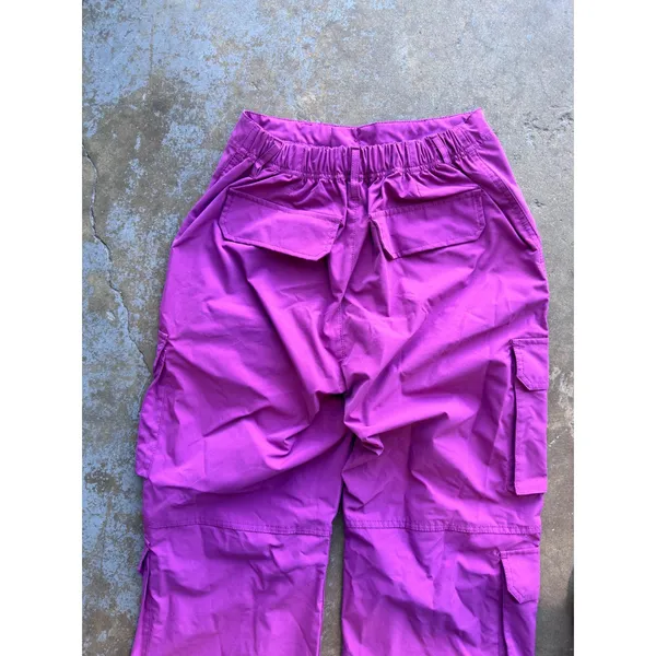 Love Tree Magenta Purple Cargo Pants High Waisted Multi Pocket Utility Womens S - Image 3