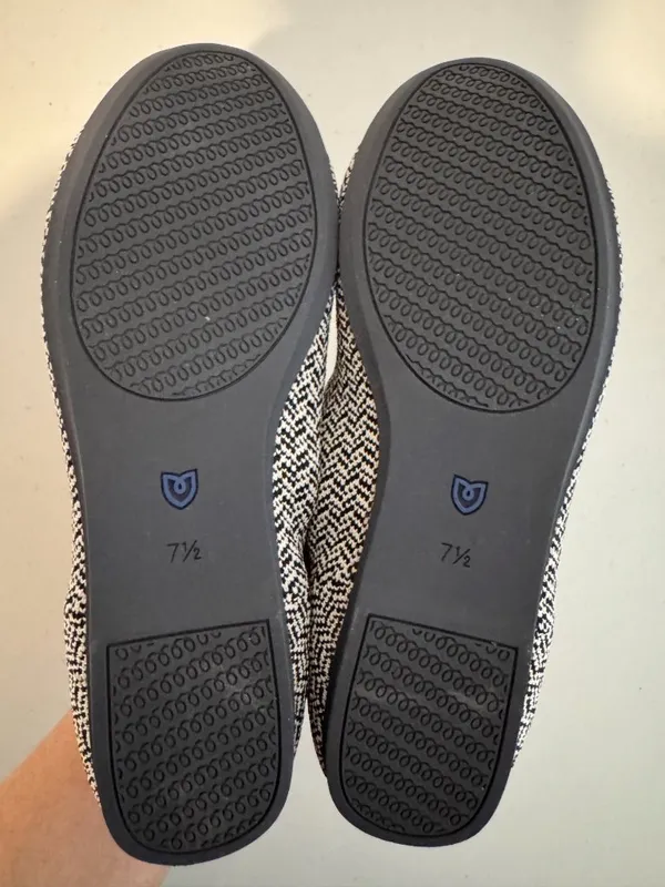 Rothys The Loafer in Slate Herringbone Size 7.5 Academia Minimalist Flats Office - Image 10