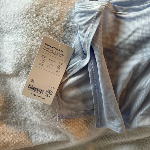 NWT Athleta GRID KNIT SINGLET tank top, size large - Image 4