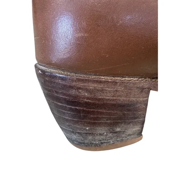 Vintage Miss Capezio Leather Western Boots Womens 9 Brown Cowboy Cowgirl 70s 80s - Image 5