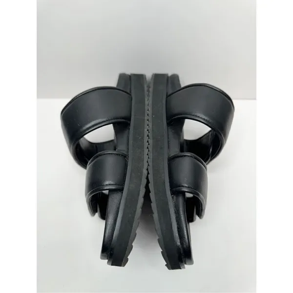 Open EDIT Sandals Size 6.5 Black Open Toe Finley Slides‎ - Image 7