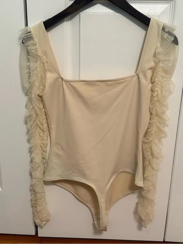 Free People Must Be Love Bodysuit in Ivory - Image 3