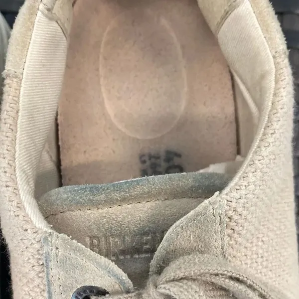 Birkenstock Bend, low canvas, suede sneakers in Sandcastle size 40 - Image 4